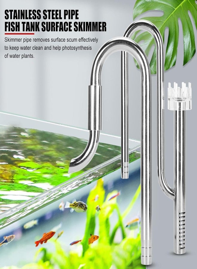 EVTSCAN Metal Lily Pipe Surface Skimmer Steel Stainless Inflow Outflow for Aquarium Planted Tank(12) - Image 2